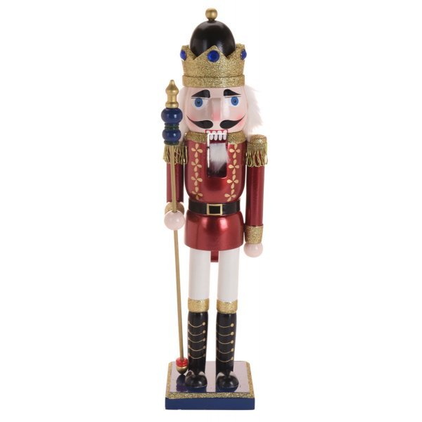 Χριστουγεννιάτικος Διακοσμητικός Μολυβένιος Στρατιώτης, με Σκήπτρο (50cm)